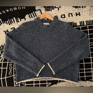 Madewell | heathered blue mock neck sweater